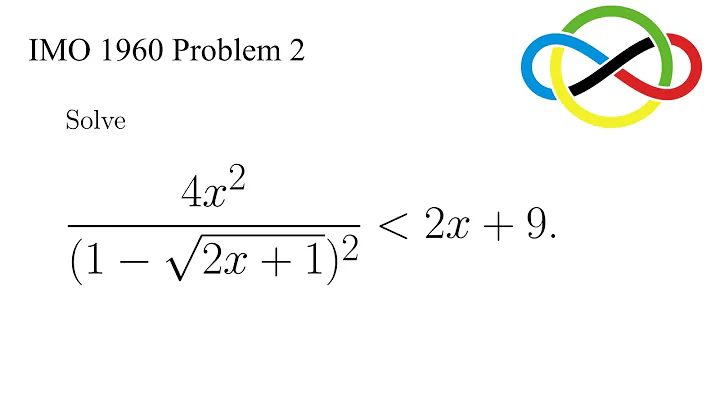 IMO Problems can be Very Easy!! | International Mathematical Olympiad 1960 Problem 2