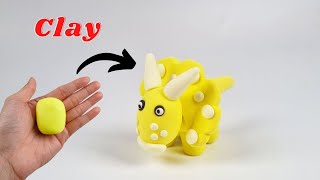 How to make clay Dinosaur easy ❤️ How to make Dinosaur with clay 😊 polymer clay screenshot 3