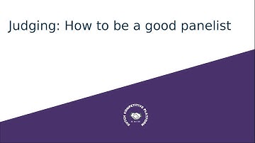 How to be a good panelist