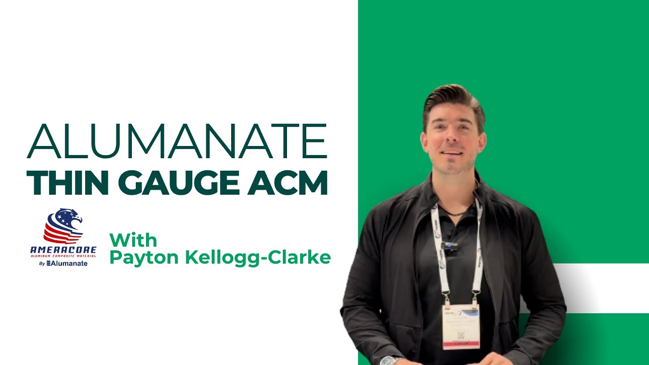 Payton Kellogg-Clarke of Alumanate presents AmeraCore aluminum composite material panels on Laird Live