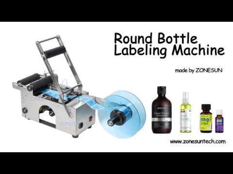  ZONEPACK Manual Round Labeling Machine with Handle Manual  Round Bottle Labeler Label Applicator for Glass Metal Bottle : Office  Products