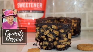 No -bake ginger flavored chocolate biscuit cake | tastie dine