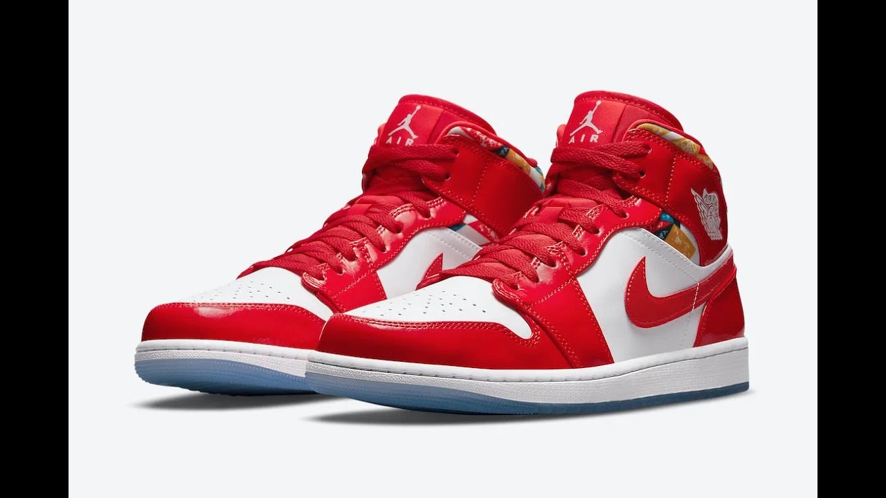 Air Jordan 1 Mid SE Red Patent