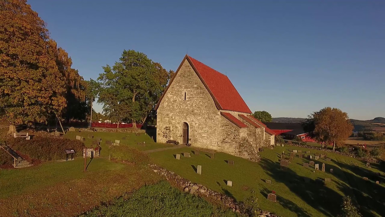 DRONE OVER GAMLE SAKSHAUG KIRKE YouTube