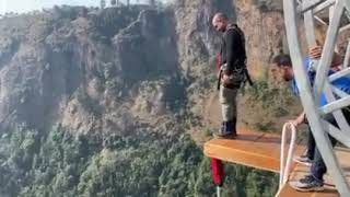 The Worlds Second Highest Bungee Jump In Parbat District Of Nepal.