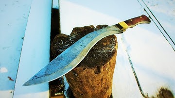 Making a FALLOUT STYLE KUKRI From a Leaf Spring