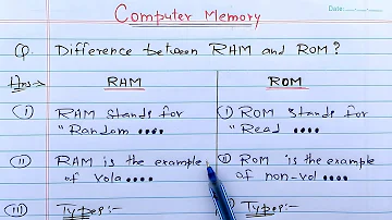Quelles sont les principales différences entre la RAM et la ROM ou Utilise-t-on de la ROM ?