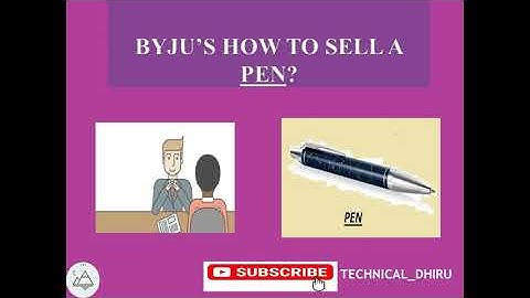 How to Sell a Pen | Byju