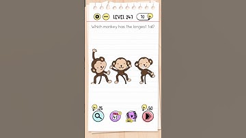 Brain Out Level 247 Challenge!" #relaxingart | Which monkey has the longest tail?