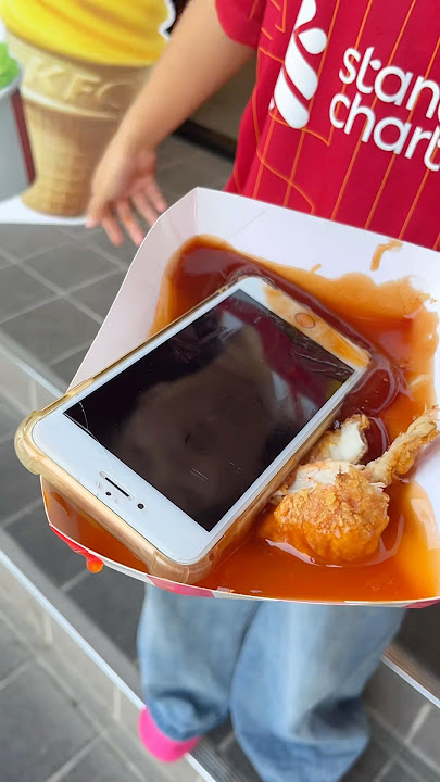Phone drop KFC Sauce. #funny #kfc