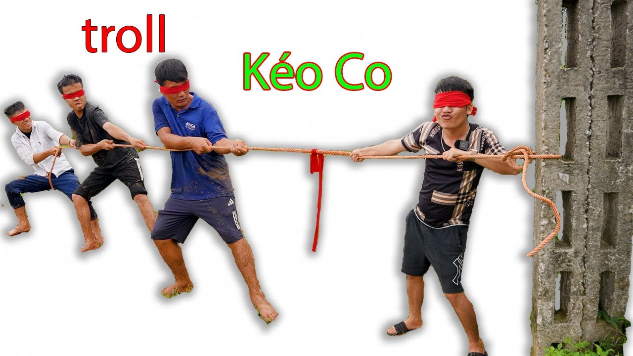 Hưng Troll | Chơi Lớn Troll Cả Team Kéo Co Với Cột Điện Cười Không Ngậm Được Mồm