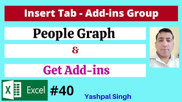 Get Add-ins and People Graph in excel | MS Excel  | | Hindi |