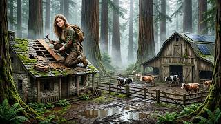 She Built a Hidden Dairy Farm Alone in the Deep Forest | Survival ASMR
