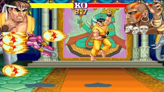 RYU vs DHALSIM π₯ Street Fighter 2 Hack (Hardest) π₯ 4K UHD