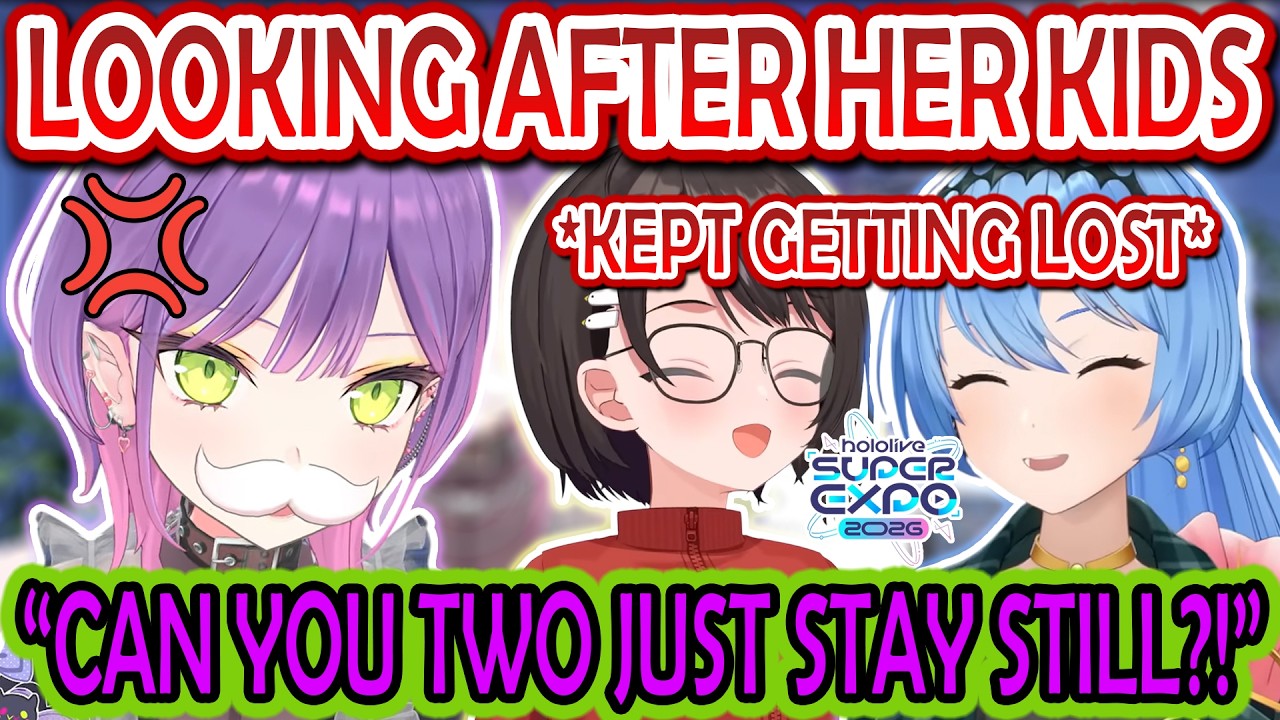 Towa Loses Her Mind Babysitting Suisei & Subaru at Hololive Expo (w/ her manager)