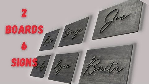 6 Wood SIGNS Achieved With 2 BOARDS and a Onefinity CNC