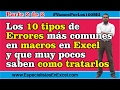 Los 10 tipos de errores comunes en macros en Excel VBA que muy pocos saben, Runtime errors - Parte 2