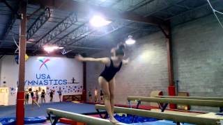 Cydney Crasa Backhandspring Layout Two Feet