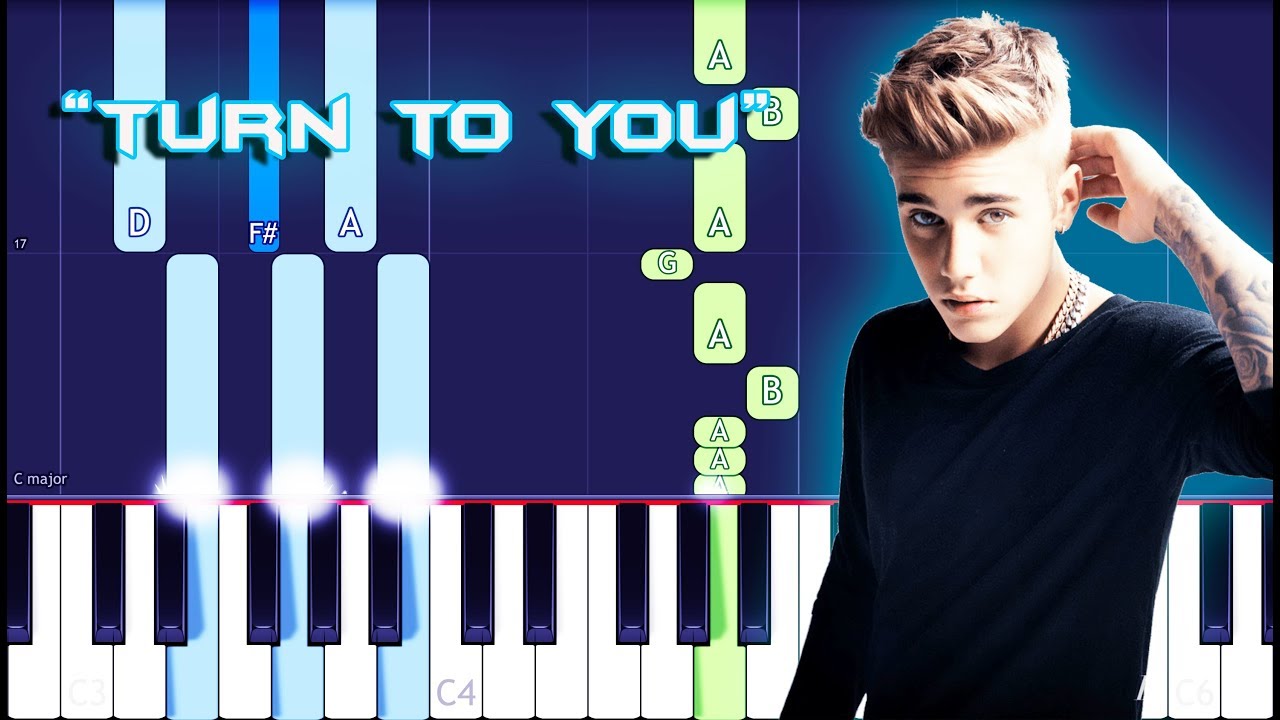 Justin Bieber Turn To You Tłumaczenie Justin Bieber - Turn To You Piano Tutorial EASY - YouTube