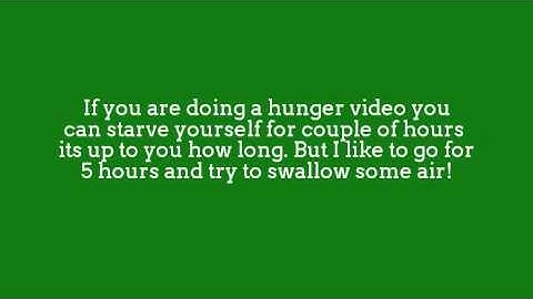 How to make a Stomach growling video! Very Easy