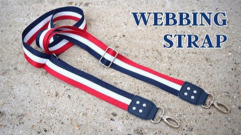 How To Make Adjustable Webbing Strap With Faux Leather Connectors (Strap Ends)