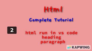 heading paragraph comment in html