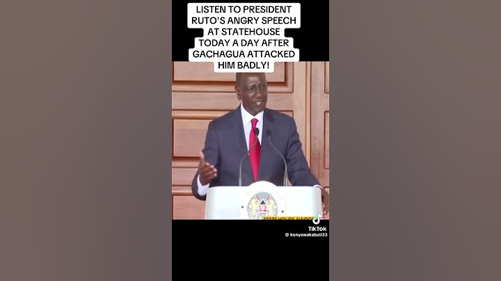 GACHAGUA WACHA UJINGA OR I WILL ARREST YOU ANGRY RUTO