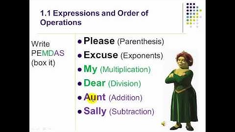 1.1 Expressions and Order of Operations