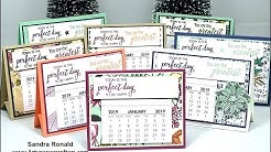 EASY 2018 Desk Calendars for Him/Her - SandraR Stampin' Up! Demonstrator Independent