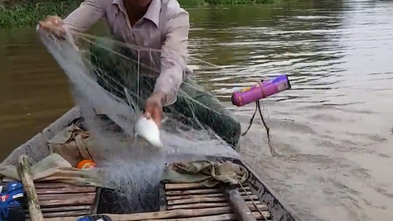 về miền quê xem thả lưới nổi bắt cá trên sông YouTube