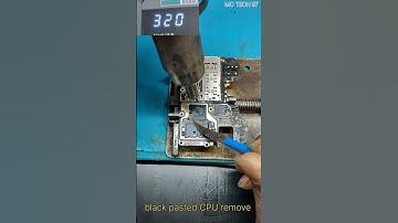 black pasted Cpu ic removing #technology #mobilerepair