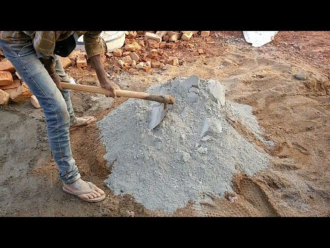 water Cement sand ratio mixing method - YouTube