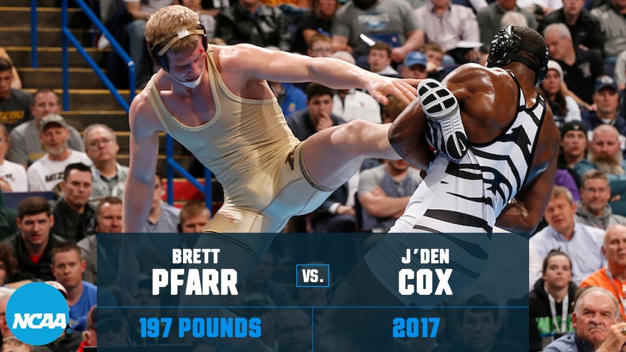 J'den Cox vs. Brett Pfarr 2017 NCAA wrestling championships (197 lb