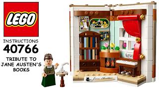 How to build LEGO Other 40766 - Tribute to Jane Austen's Books (Step-by-Step Tutorial)