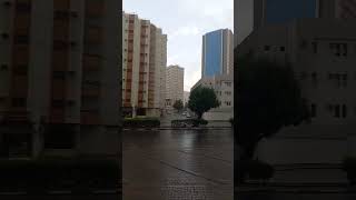 Rain ☔ in Makkah Saudi Arabia umarrah pilgrimage come back hotel بارش کے دوران عمرہ زائرین کی واپسی