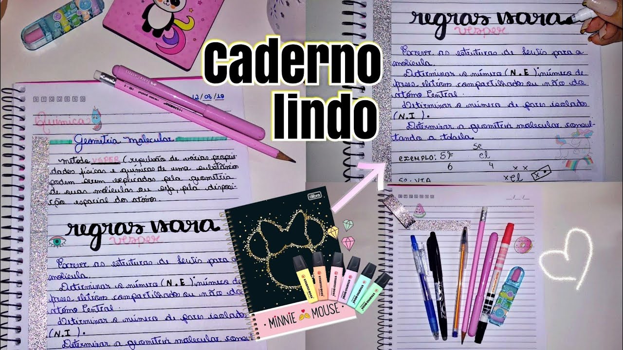Ideias Para Deixar O Caderno Lindo E Organizado