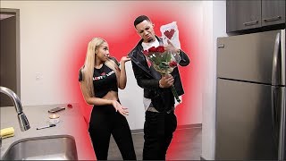 Flowers From ANOTHER GUY On V-Day Prank!