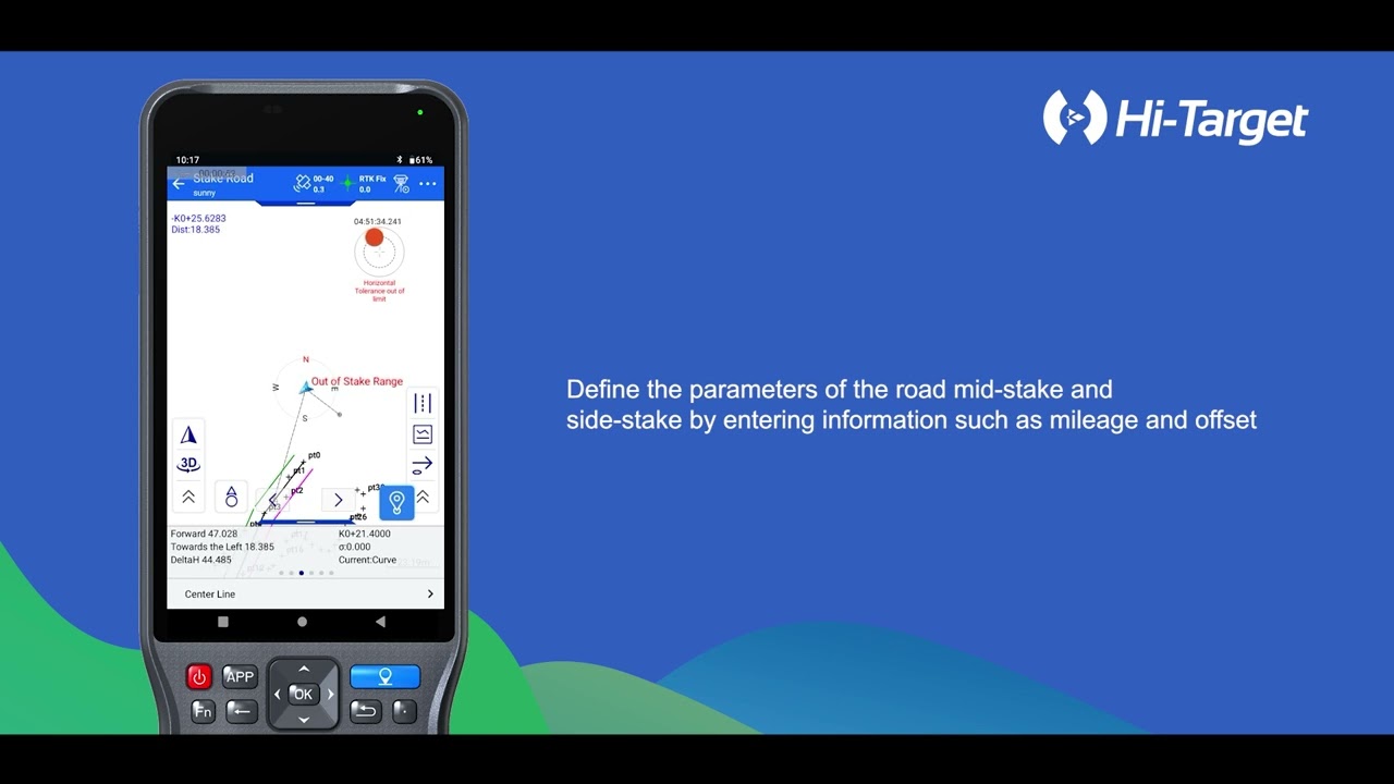 How to Stake Out Road Center and Side Stakes via Hi-Survey Road