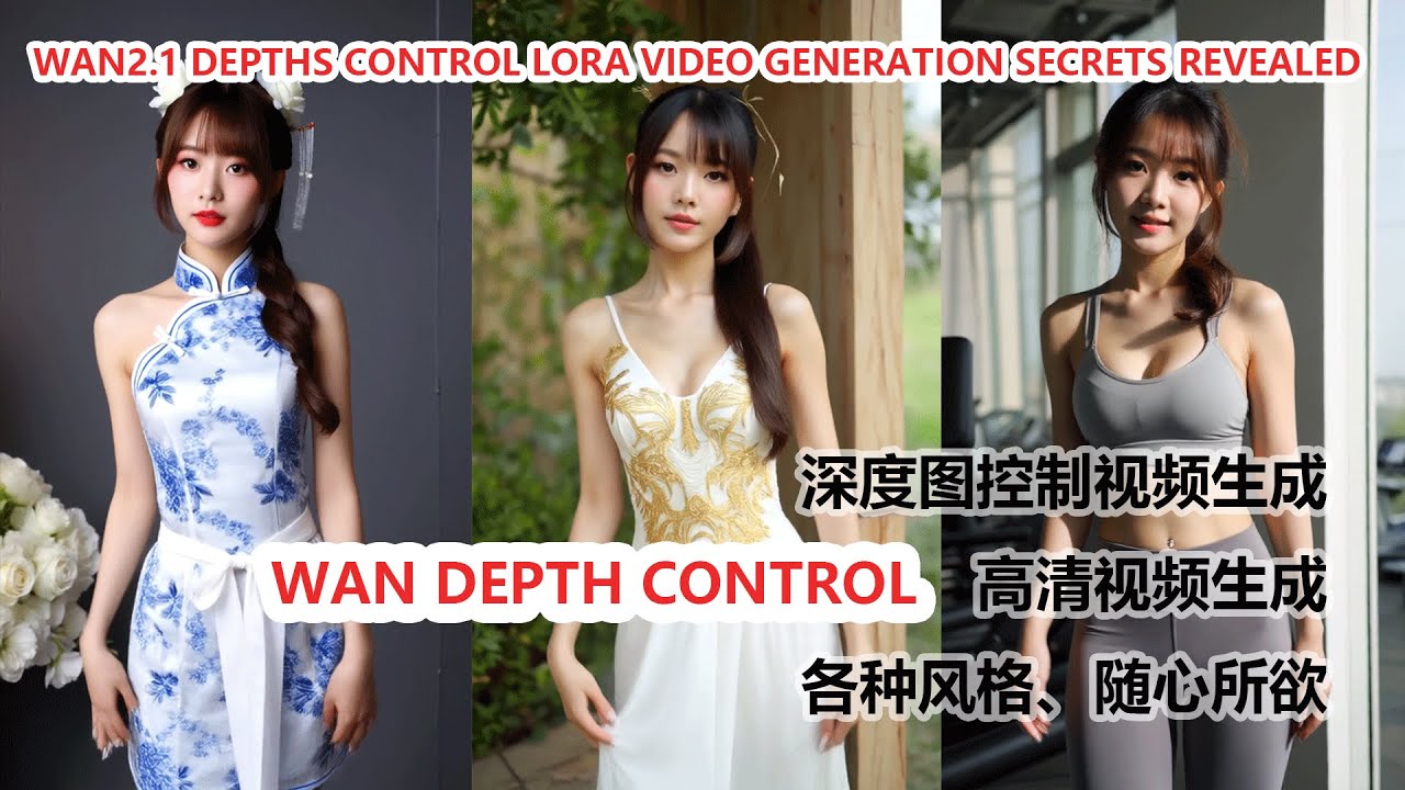 WAN2.1深度控制Lora视频生成技巧大揭秘，效果惊艳！|WAN2.1 Depths Control Lora Video ...