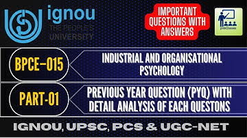 IGNOU  BPCE-015  PREVIOUS YEAR QUESTIONS (PYQ) AND MOST  IMPORTANT QUESTIONS WITH ANSWERS (PART-01)