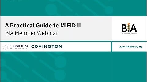 A Practical Guide to MiFID II- BIA Member Webinar