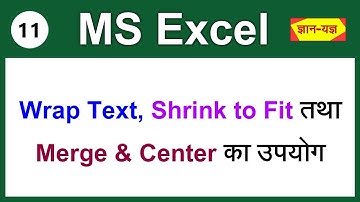 Wrap Text in Excel | Merge & Center in MS Excel | Excel: Home Tab - Alignment Block - Wrap, Merge-11