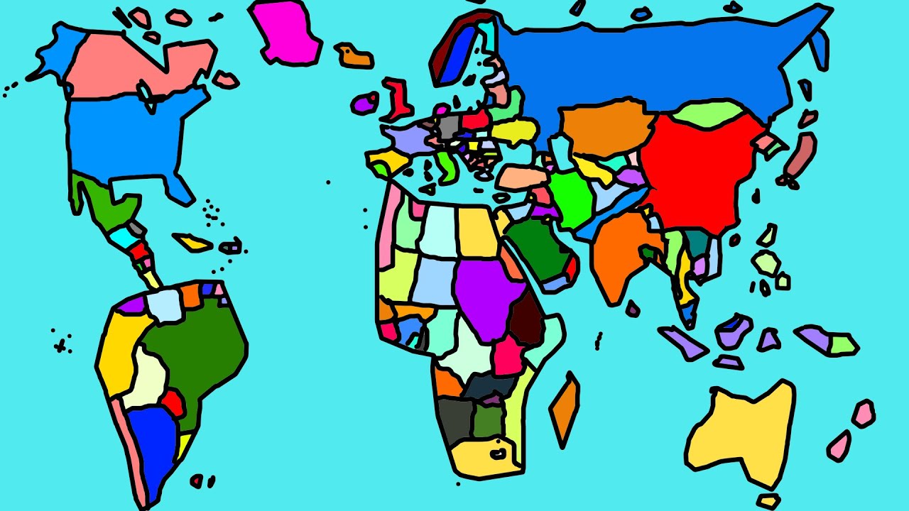 I drew world map from the Memory | Worst Map Ever - YouTube