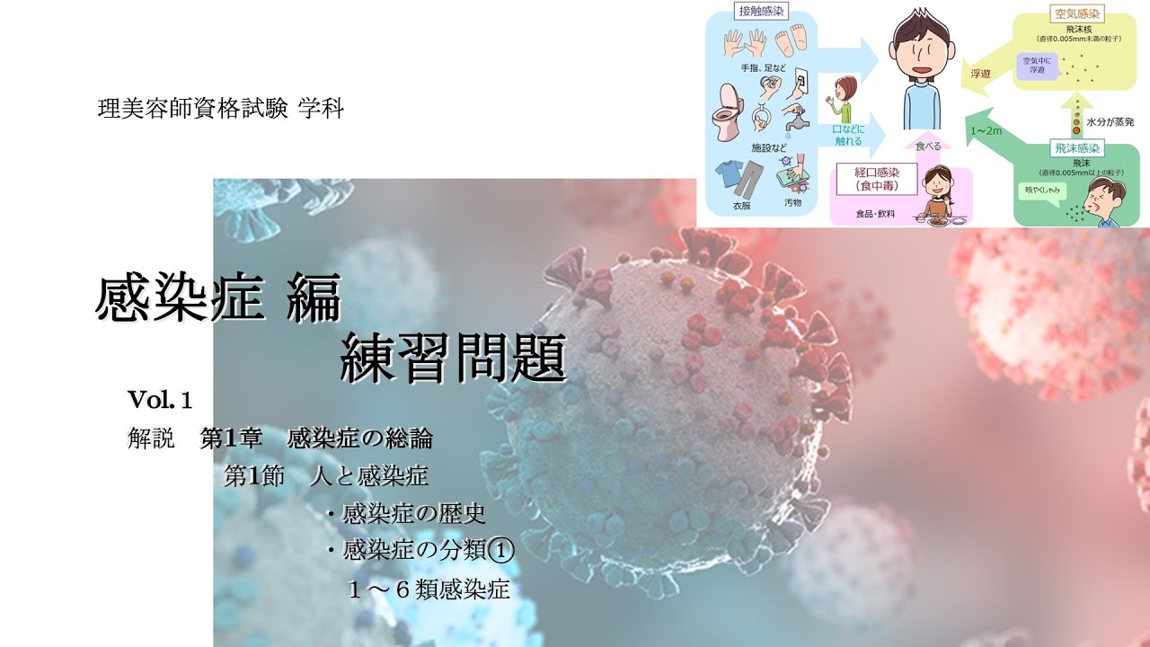 理容 美容 国家試験 筆記 感染症vol1練習問題 - YouTube