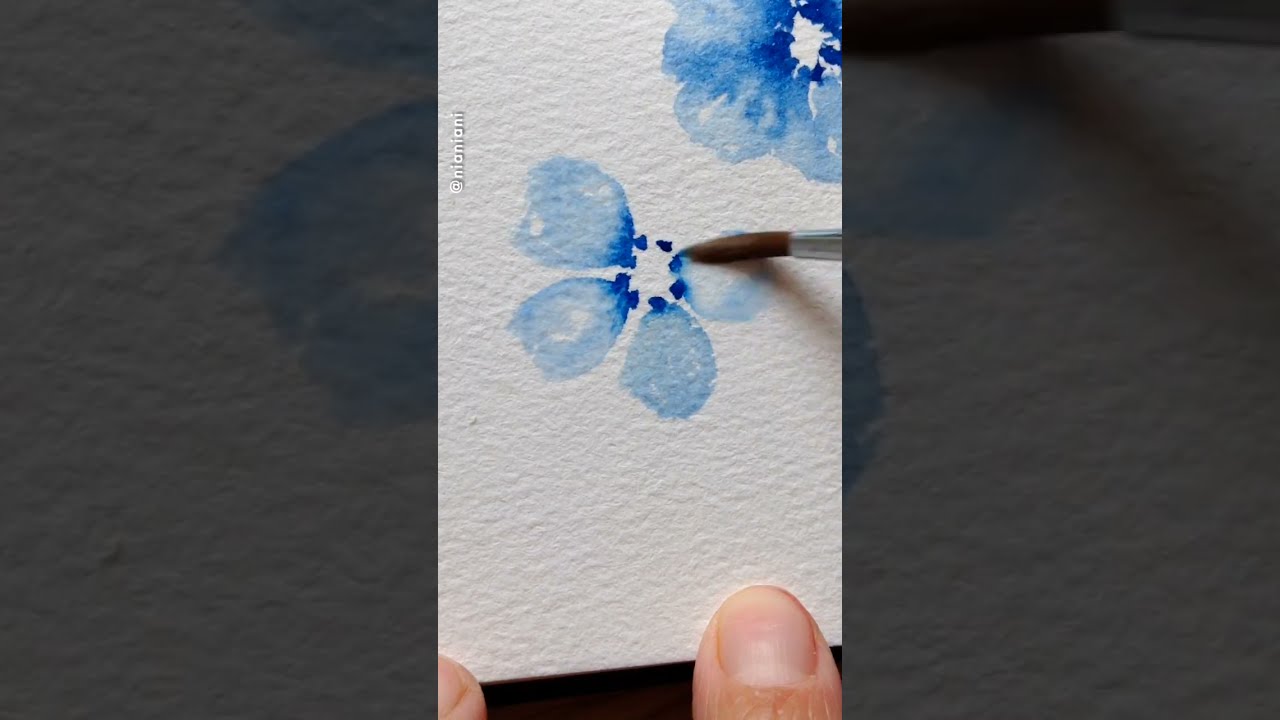 Easy Watercolor Tutorial Blue Anemone Flower