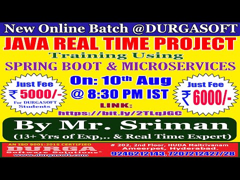 JAVA REAL TIME PROJECT Online Training @ DURGASOFT