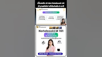 ขั้นตอนการทำงานเบื้องหลังของ Notebook LM - SPEAK SPARK  #notebooklm #googleai #เรียนออนไลน์กับเรา