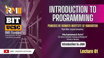 BIT/UCSC/Sinhala Semester 1 – Introduction to Java | Introduction to Programming (IT1406)