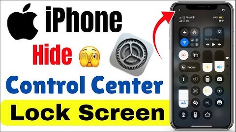How To Disable Control Center On Lock Screen In iPhone | Turn Off Control Center From Lock Screen