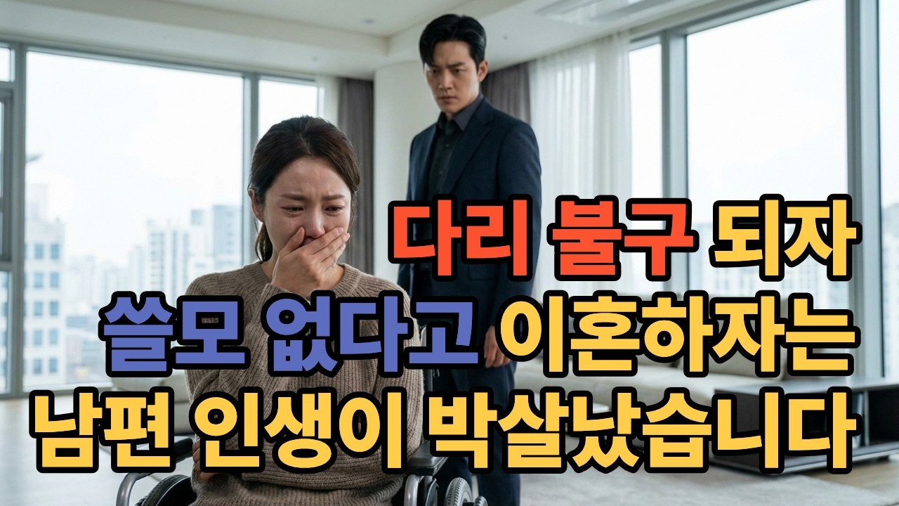 다리 불구 되자 쓸모 없다고 이혼하자는 남편 인생이 박살났습니다 #시니어드라마 #kdrama